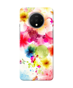 Flowers Print Oneplus 7t Back Cover