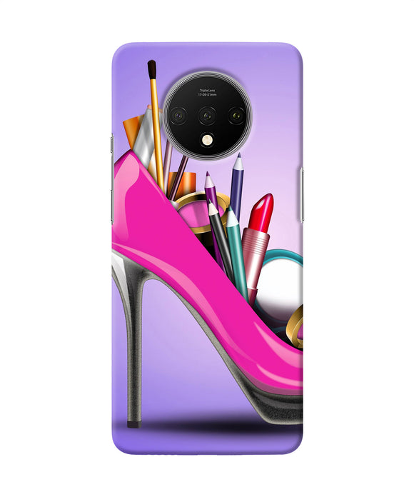 Makeup Heel Shoe Oneplus 7t Back Cover