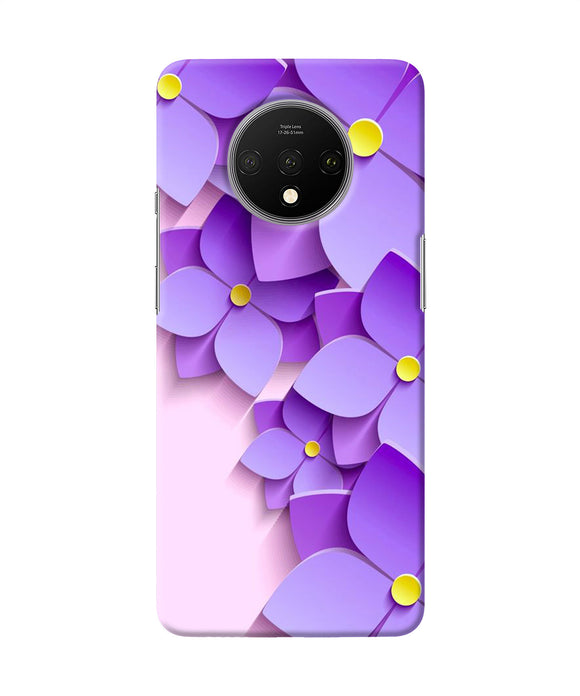 Violet Flower Craft Oneplus 7t Back Cover