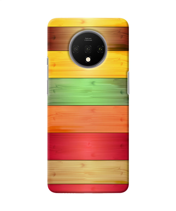 Wooden Colors Oneplus 7t Back Cover