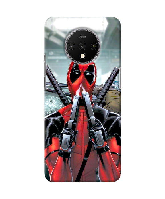 Deadpool With Gun Oneplus 7t Back Cover