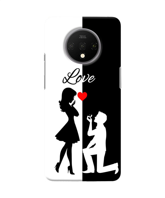 Love Propose Black And White Oneplus 7t Back Cover