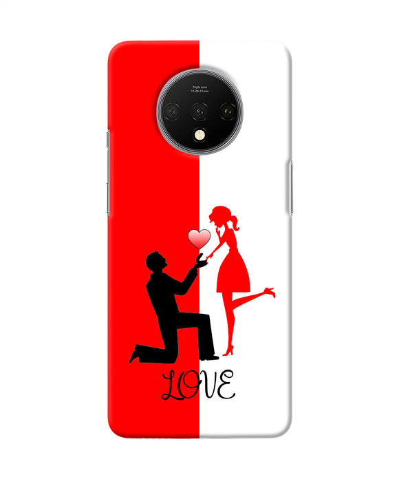 Love Propose Red And White Oneplus 7t Back Cover