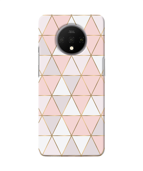 Abstract Pink Triangle Pattern Oneplus 7t Back Cover