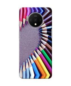 Color Pencil Half Heart Oneplus 7t Back Cover