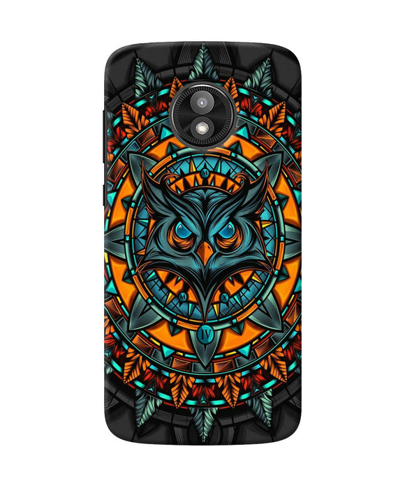 Angry Owl Art Moto E5 Play Back Cover