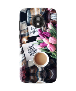 Love Coffee Quotes Moto E5 Play Back Cover