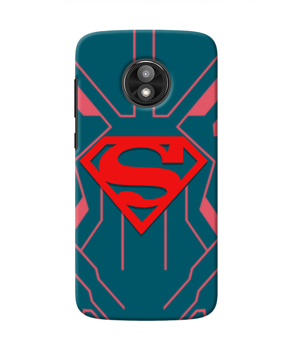 Superman Techno Moto E5 Play Real 4D Back Cover