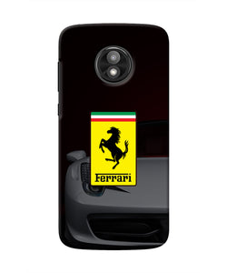 White Ferrari Moto E5 Play Real 4D Back Cover