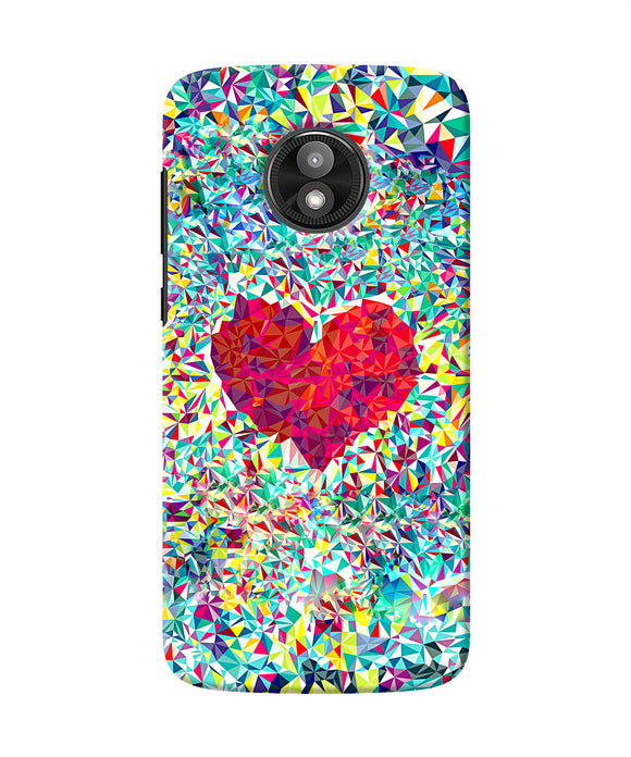 Red Heart Print Moto E5 Play Back Cover
