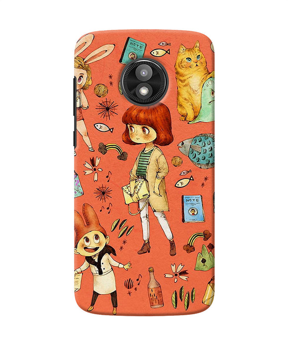 Canvas Little Girl Print Moto E5 Play Back Cover