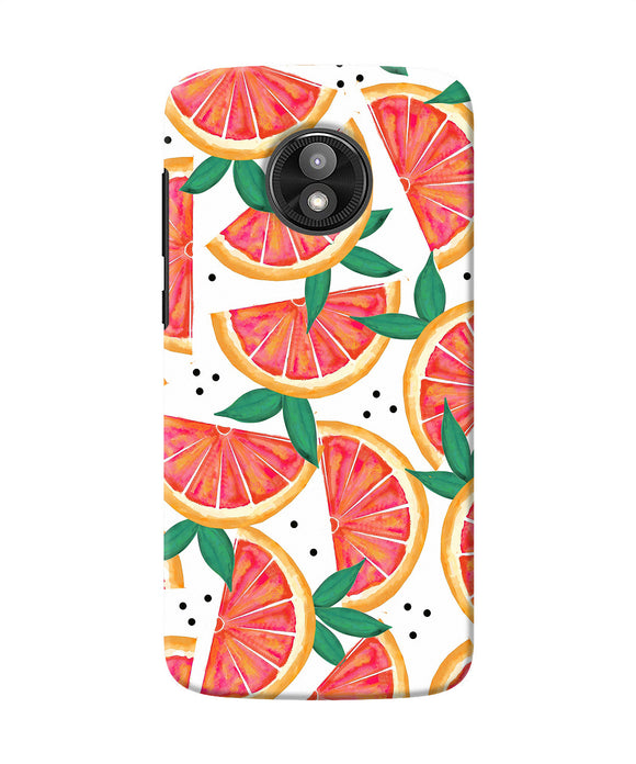 Abstract Orange Print Moto E5 Play Back Cover