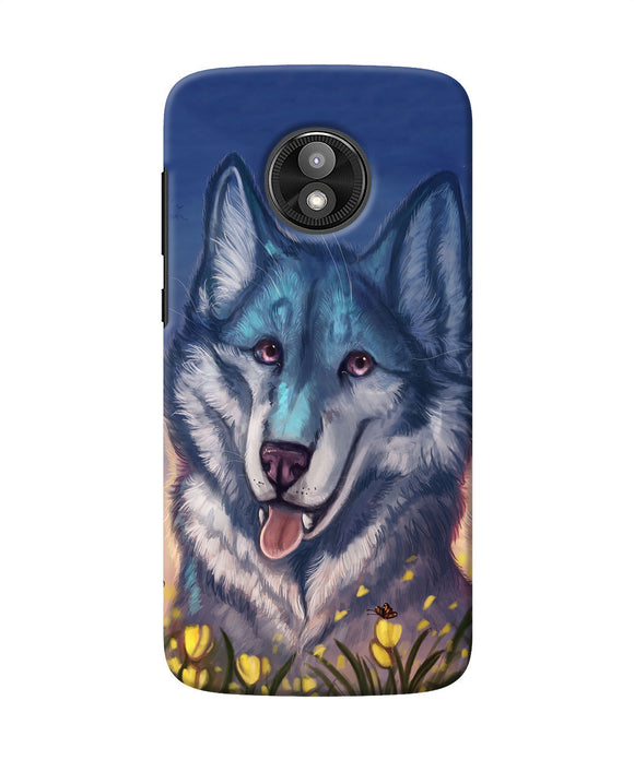 Cute Wolf Moto E5 Play Back Cover