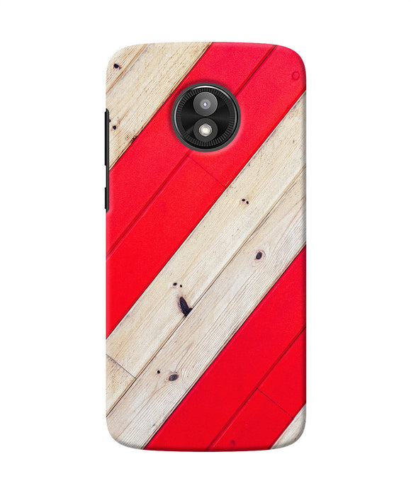 Abstract Red Brown Wooden Moto E5 Play Back Cover