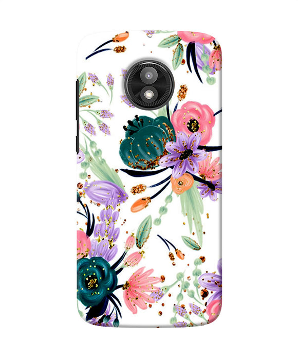 Abstract Flowers Print Moto E5 Play Back Cover