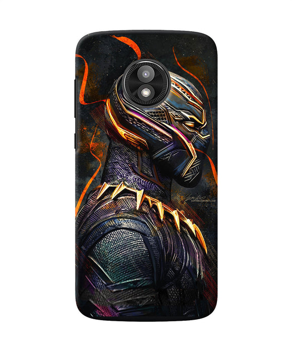 Black Panther Side Face Moto E5 Play Back Cover