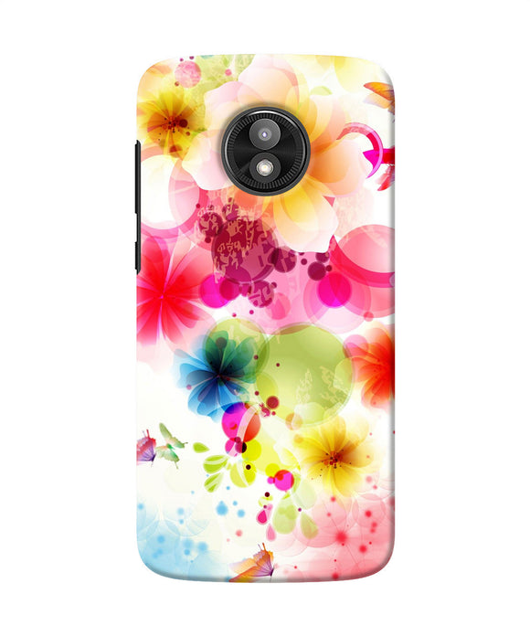 Flowers Print Moto E5 Play Back Cover