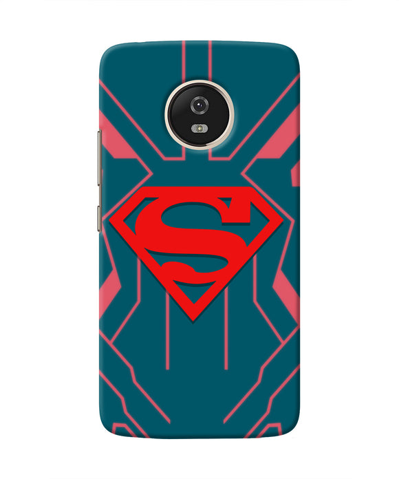 Superman Techno Moto G5 Real 4D Back Cover