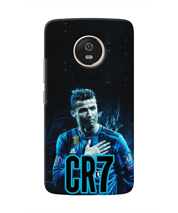 Christiano Ronaldo Blue Moto G5 Real 4D Back Cover