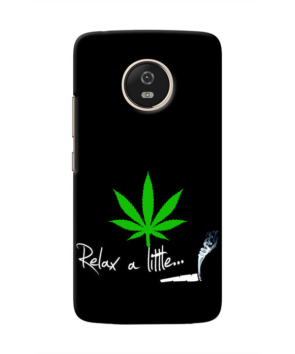 Weed Relax Quote Moto G5 Real 4D Back Cover