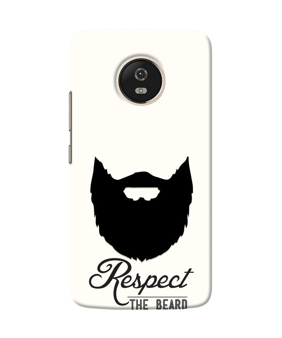 Respect the Beard Moto G5 Real 4D Back Cover