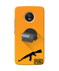 PUBG Helmet and Gun Moto G5 Real 4D Back Cover