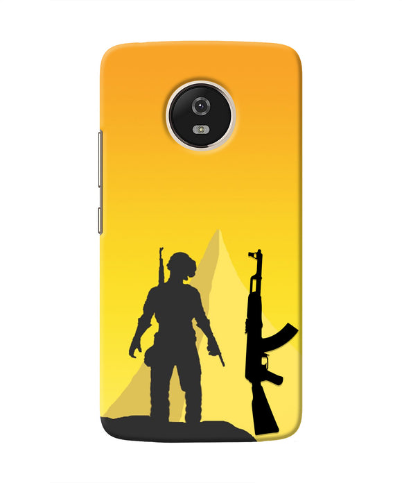 PUBG Silhouette Moto G5 Real 4D Back Cover