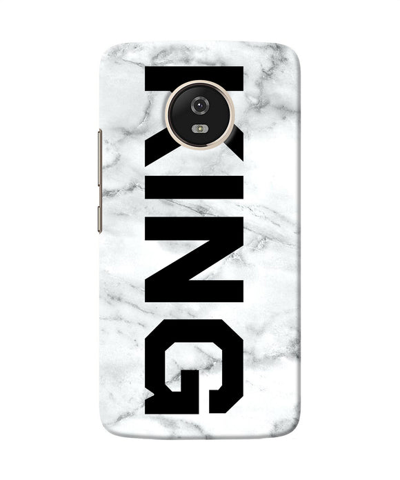 King Marble Text Moto G5 Back Cover