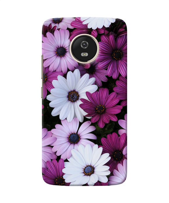 White Violet Flowers Moto G5 Back Cover