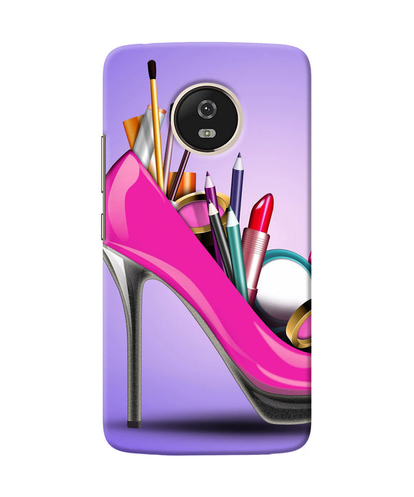 Makeup Heel Shoe Moto G5 Back Cover