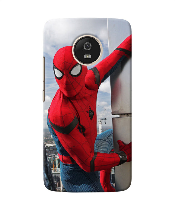 Spiderman On The Wall Moto G5 Back Cover