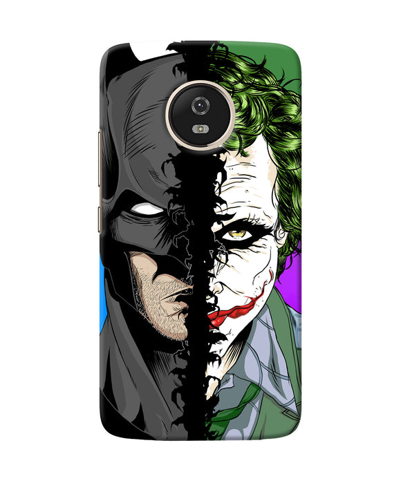 Batman Vs Joker Half Face Moto G5 Back Cover