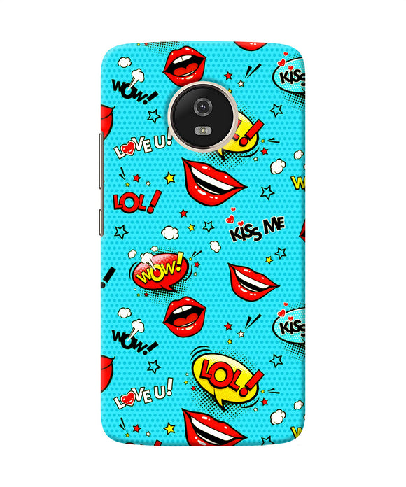 Lol Lips Print Moto G5 Back Cover