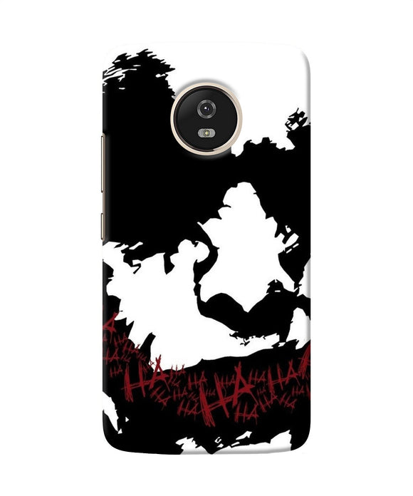 Black And White Joker Rugh Sketch Moto G5 Back Cover