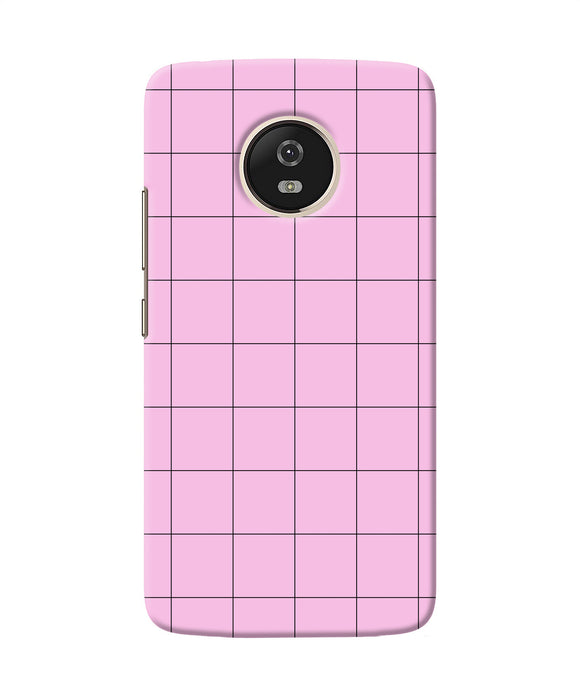 Pink Square Print Moto G5 Back Cover