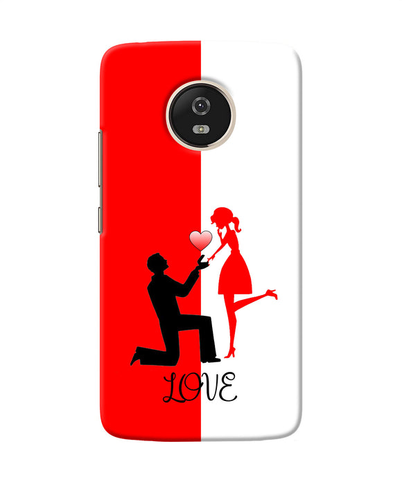 Love Propose Red And White Moto G5 Back Cover