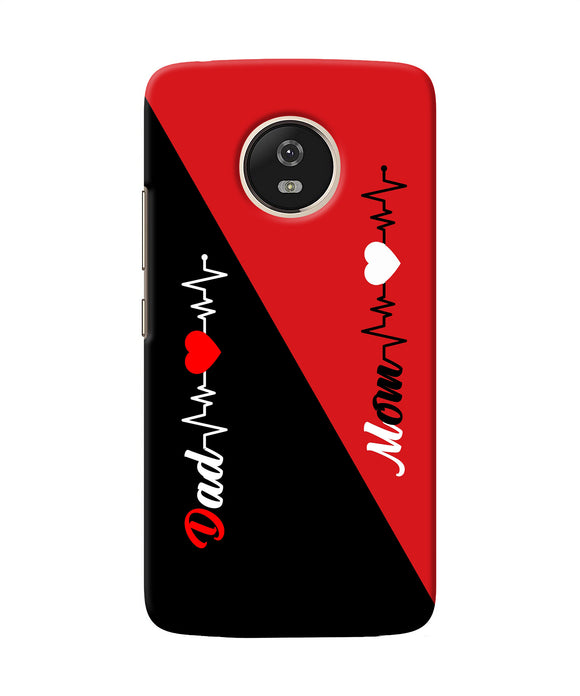 Mom Dad Heart Line Moto G5 Back Cover