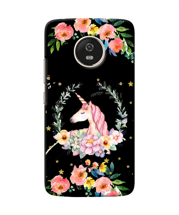 Unicorn Flower Moto G5 Back Cover