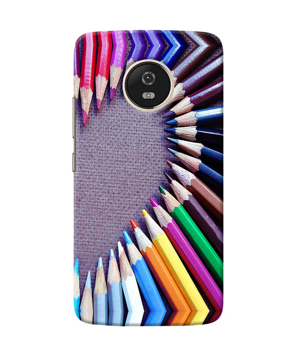 Color Pencil Half Heart Moto G5 Back Cover