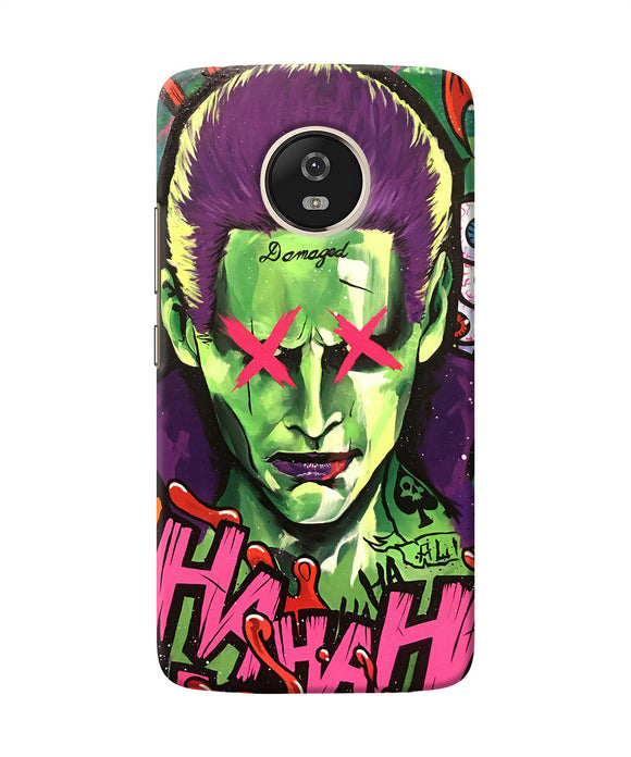 Damaged Joker Anim Moto G5 Back Cover