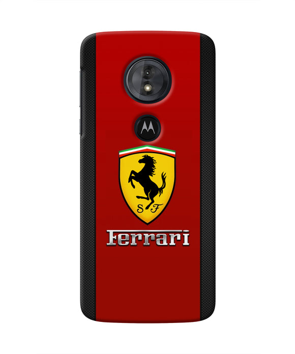 Ferrari Abstract Maroon Moto G6 Play Real 4D Back Cover