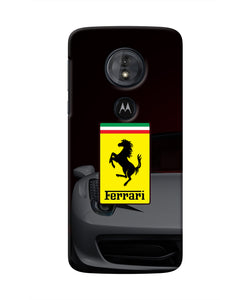 White Ferrari Moto G6 Play Real 4D Back Cover