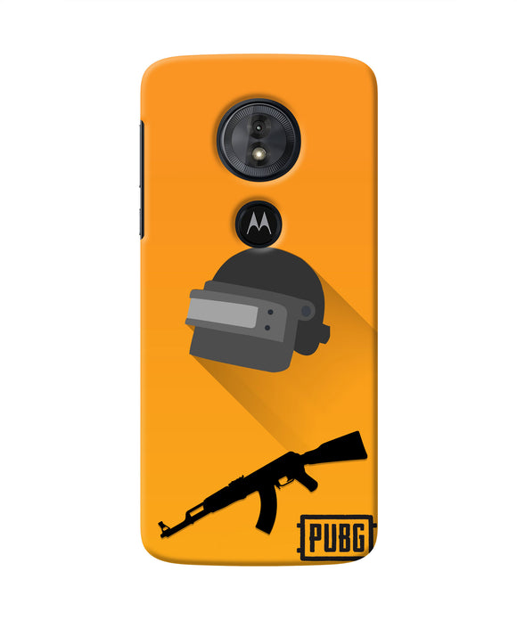 PUBG Helmet and Gun Moto G6 Play Real 4D Back Cover
