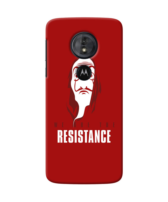 Money Heist Resistance Quote Moto G6 Play Back Cover