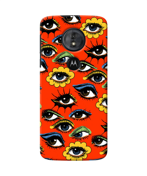 Abstract Eyes Pattern Moto G6 Play Back Cover