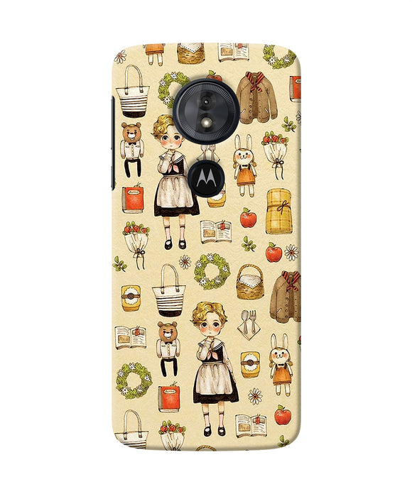 Canvas Girl Print Moto G6 Play Back Cover