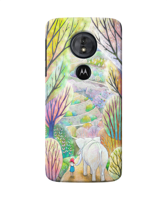 Natual Elephant Girl Moto G6 Play Back Cover