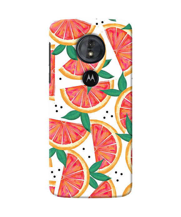 Abstract Orange Print Moto G6 Play Back Cover
