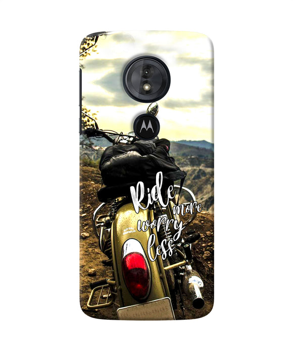 Ride More Worry Less Moto G6 Play Back Cover
