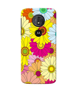 Abstract Colorful Flowers Moto G6 Play Back Cover